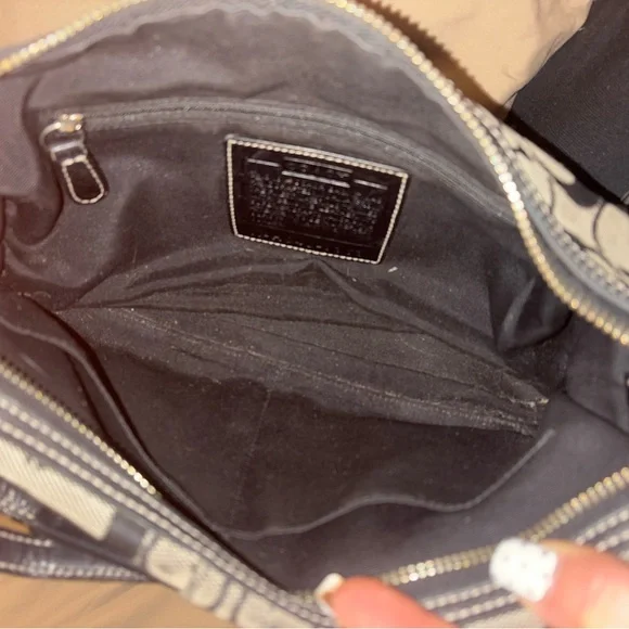 Vintage Coach 9363 East West Signature Duffle Canvas Leather Y2K Bag - Picture 3 of 5